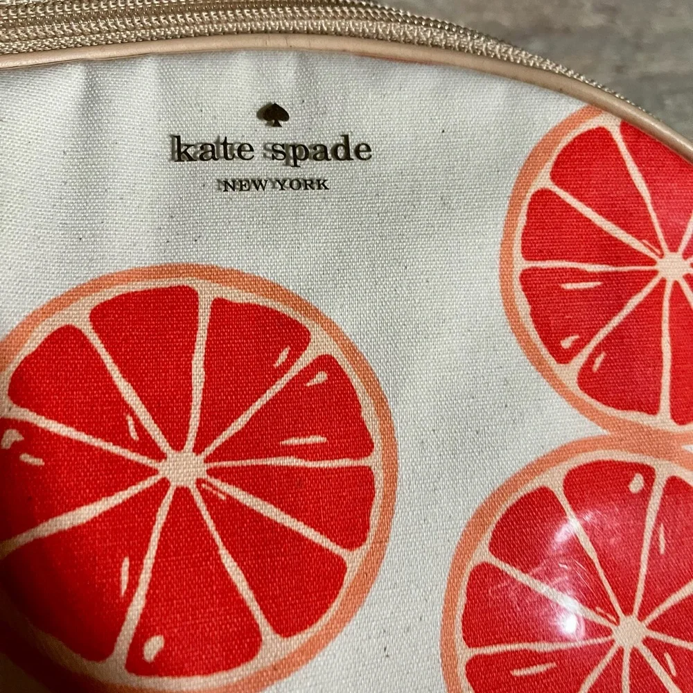 Kate Spade Citrus Print Pucker Up Cosmetic Pouch